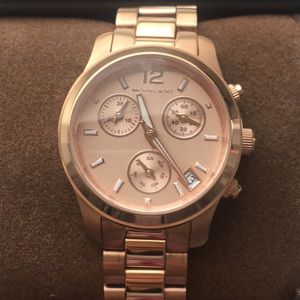 MICHEAL KORS Rose Gold-tone chronograph watch
